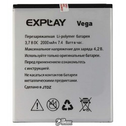 Аккумулятор (акб) для Explay Vega, (Li-polymer 3.7V, 2000мАч) Аккумулятор (акб) для Explay Vega, (Li-polymer 3.7V, 2000мАч)