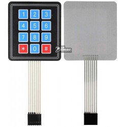 Клавиатурный модуль для ARDUINO с 12 кнопками в гибком корпусе на клейкой основе