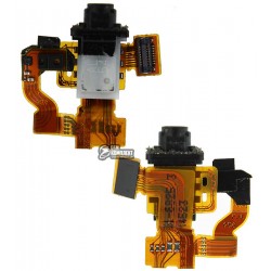 Шлейф для Sony D5803 Xperia Z3 Compact Mini, D5833 Xperia Z3 Compact Mini, коннектора наушников, c датчиком приближения, с компонентами