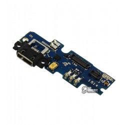 Шлейф Xiaomi Mi4i, микрофона, коннектора зарядки, с компонентами, плата зарядки