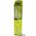 Перехідник Lightning (male) на міні-джек 3.5mm (female), Usams US-SJ092 Audio Line, білий