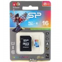 Карта пам яті 16 GB microSD SILICON POWER Class10 UHS-I Elite Color (SP016GBSTHBU1V20SP)