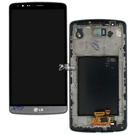 Дисплей для LG G3 D855, серый, с передней панелью, с сенсорным экраном (дисплейный модуль),original (PRC)