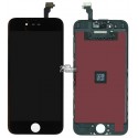 Дисплей iPhone 6, чорний, з сенсорним екраном (дисплейний модуль), з рамкою, оригінал (PRC)