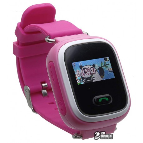 Детские часы Smart Baby Watch TW2 0.96' OLED с GPS трекером, розовые