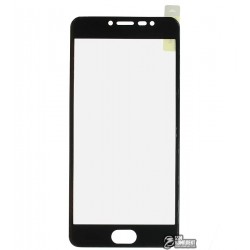 Закаленное защитное стекло для Meizu M3 Note, 0,26 mm 9H, 3D черное, пластиковая рамка