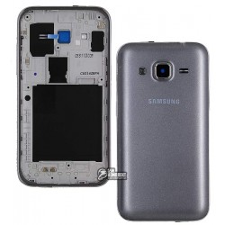 Корпус для Samsung G360H / DS Galaxy Core Prime, G360M / DS Galaxy Core Prime 4G LTE, сріблястий колір, dual SIM