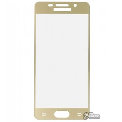Закаленное защитное стекло для Samsung A310 Galaxy A3 (2016), 0,26 мм 9H, золотое