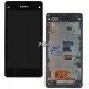 Дисплей для Sony D5503 Xperia Z1 Compact Mini, чорний, з сенсорним екраном (дисплейний модуль),з рамкою, high-copy