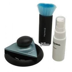 Чистящий набор для оргтехники ColorWay Premium CW-9026 (спрей, трехугольный очиститель, щетка)