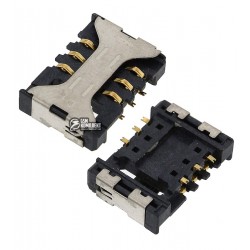 Коннектор SIM-карты для Samsung A717, B210, B5722, I6210, I900, S5670 Galaxy Fit, S5830 Galaxy Ace, S5830i Galaxy Ace, S7120, S7