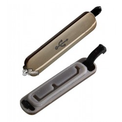 Заглушка коннектора зарядки для Samsung G900H Galaxy S5, золотистая