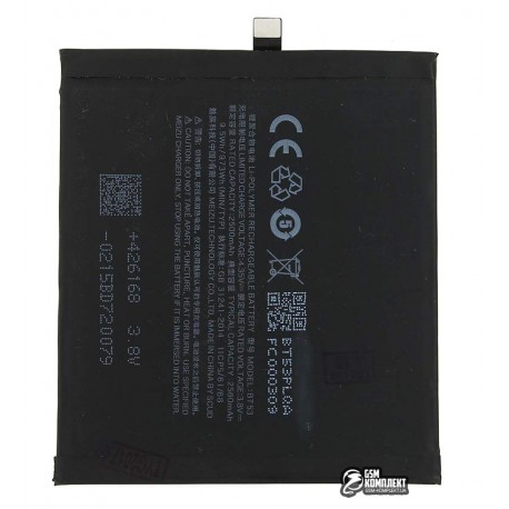 Аккумулятор BT53 для мобильного телефона Meizu Pro 6, Li-Polymer, 3,8 В, 2560 мАч