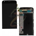 Дисплей для LG G5 H820, G5 H830, G5 H850, G5 LS992, G5 US992, G5 VS987, черный, с рамкой, с сенсорным экраном (дисплейный модуль), original (PRC)