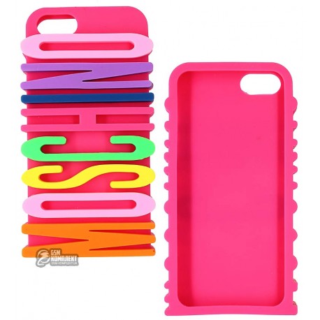 Чехол 3D Moschino Letter multi color для Apple iPhone 5/5S mix color