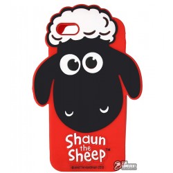 Чехол силиконовый "Барашек Шон" для iPhone 5, красный