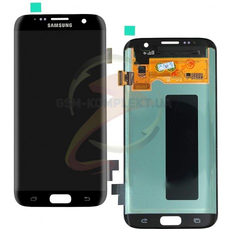Дисплей для Samsung G935F Galaxy S7 EDGE, G935FD Galaxy S7 EDGE Duos, чорний, з сенсорним екраном (дисплейний модуль)