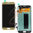 Дисплей для Samsung G935 Galaxy S7 EDGE, G935F Galaxy S7 EDGE, G935FD Galaxy S7 EDGE Duos, золотистий, з тачскріном, оригінал (переклеєне скло)