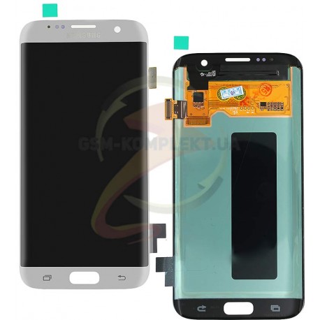 Дисплей для Samsung G935F Galaxy S7 EDGE, G935FD Galaxy S7 EDGE Duos, білий, з сенсорним екраном (дисплейний модуль)
