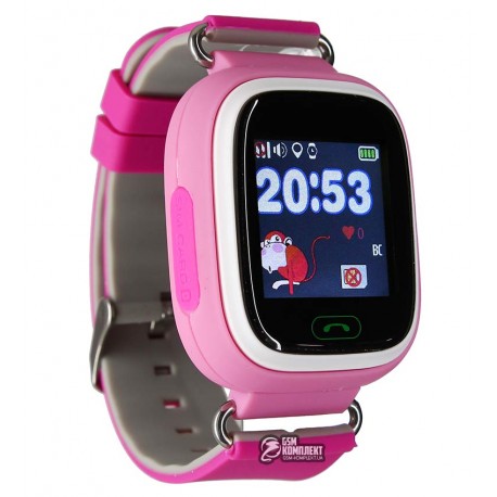 Детские Smart часы Wonlex GW100 с GPS трекром, розовые