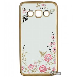Чехол для Samsung A300 Galaxy A3, Secret Garden Swarovski, силиконовый
