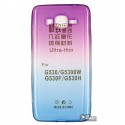 Чохол для Samsung G530 Galaxy Grand Prime, 2 COLOR, силіконовий, ультратонкий, синій колір + фіолетовий колір