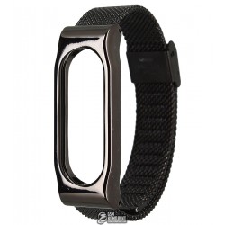 Браслет для Xiaomi Mi Band 2, стальной, черный Браслет для Xiaomi Mi Band 2, стальной, черный