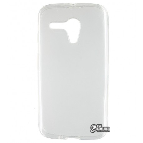 Чехол силиконовый для Motorola XT1032 Moto G, XT1033 Moto G, XT1036 Moto G, бесцветный, прозрачный