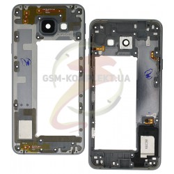 Середня частина корпуса для Samsung A310F Galaxy A3 (2016), A310M Galaxy A3 (2016), A310N Galaxy A3 (2016), A310Y Galaxy A3 (2016), чорний колір
