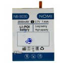 Акумулятор NB-5030 для Nomi i5030 Evo X, Li-ion, 3,7 В, 2000. мАг, оригінал