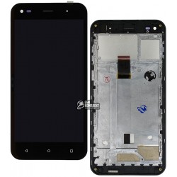 Дисплей для Nomi i5530 Space X, чорний, з сенсорним екраном (дисплейний модуль),з рамкою, original