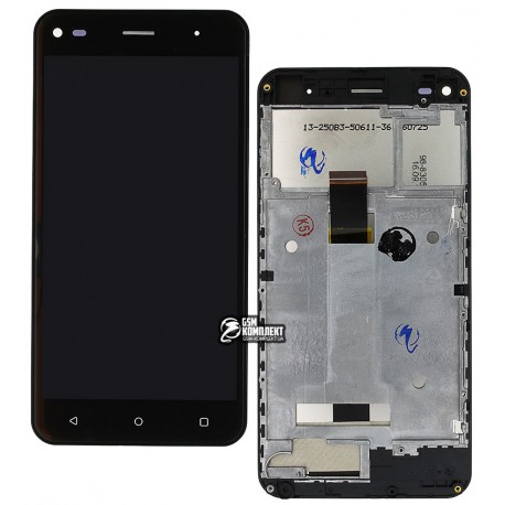 Дисплей для Nomi i5030 Evo X, черный, с сенсорным экраном (дисплейный модуль),с рамкой, original