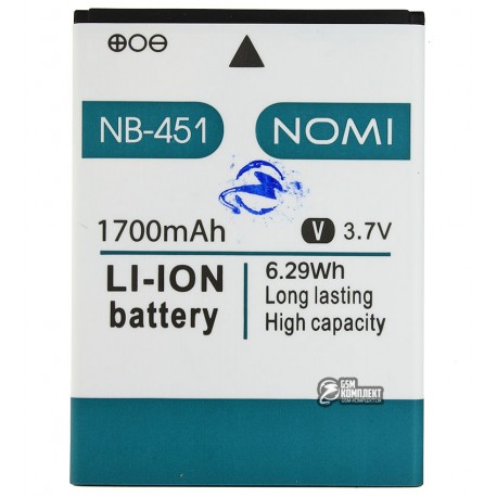 Аккумулятор (акб) NB-46 для Nomi i451 Twist, Li-ion, 3,7 В, 1700 мАч, original