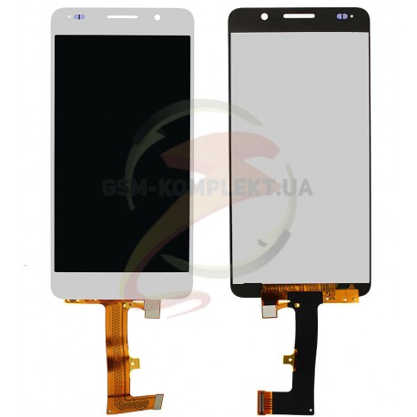Дисплей для Huawei Honor 6 H60-L02, білий, з сенсорним екраном (дисплейний модуль)