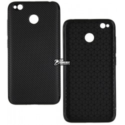 Чехол защитный для Xiaomi Redmi 4x, силиконовый, карбон