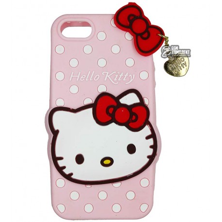 Чехол 3D Hello Kitty для iPhone 5/5S светло-розовый