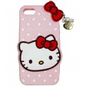 Чехол 3D Hello Kitty для iPhone 5/5S светло-розовый