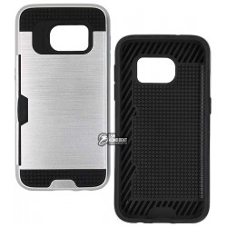 Чехол для Samsung G930 Galaxy S7, с слотом, серебряный