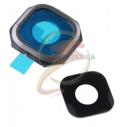 Скло камери для Samsung A310F Galaxy A3 (2016), A510F Galaxy A5 (2016), A710F Galaxy A7 (2016), чорне