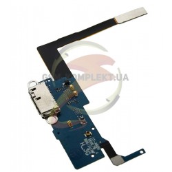 Шлейф для Samsung N900 Note 3, N9000 Note 3, конектора зарядки, з мікрофоном, з компонентами, rev 0.7B