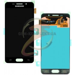 Дисплей для Samsung A310F Galaxy A3 (2016), A310M Galaxy A3 (2016), A310N Galaxy A3 (2016), A310Y Galaxy A3 (2016), чорний, з се