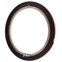 Двухсторонний скотч на вспененной основе, ширина 3мм, толщина 0,8мм, длина 2м, красный лайнер