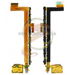Шлейф для Sony E6833 Xperia Z5 + Premium Dual, E6853 Xperia Z5 + Premium, E6883 Xperia Z5 + Premium Dual, кнопки включення, з компонентами