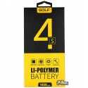 Акумулятор (акб) Golf для iPhone 4s (Li-polymer, 1430мАч)