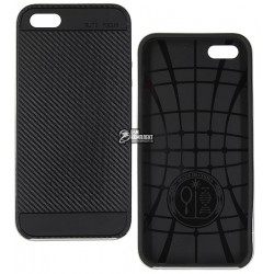 Чехол защитный Fashion Case для Apple iPhone 5/5s, силикон + пластик, серебро