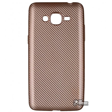 Чехол защитный для Samsung G532F Galaxy J2 Prime, силиконовый, карбон