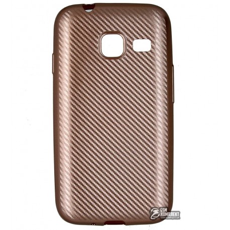 Чехол защитный для Samsung J105 Galaxy J1 mini, силиконовый, карбон
