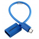 Кабель Micro-USB - USB, Lonsmax GC-06, перехідник з USB на 0.1 метра