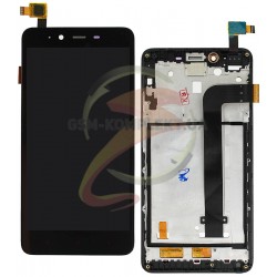 Дисплей для Xiaomi Redmi Note 2, чорний, з сенсорним екраном (дисплейний модуль),з передньою панеллю, original (PRC)