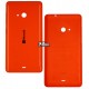 Задняя панель корпуса для Microsoft (Nokia) 535 Lumia Dual SIM, оранжевая, с боковыми кнопками